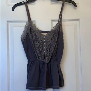 Gray tank top blouse